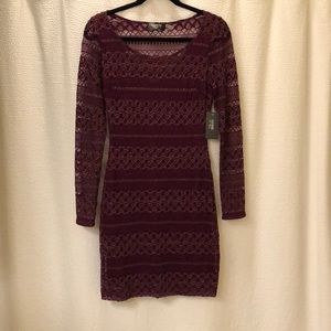 Guess Plum/cranberry and gold dress